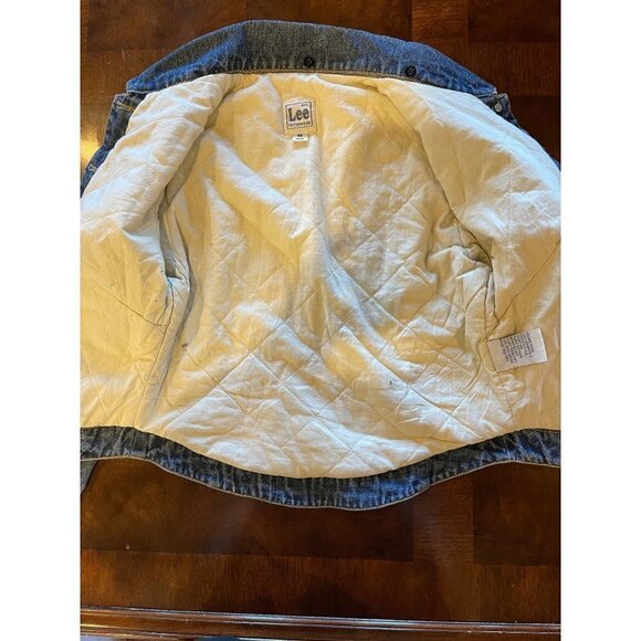 Lee Outerwear Blue Denim Quilted Lined‎ Jean Jacket Size M - Picture 10 of 11